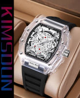 Reloj De Cuarzo Para Hombre En Forma De Barril Luminoso Y Personalizado De Silicona Alta Gama Calendario Integrado Resistente Al Agua Y Al Choque Estilo Transparente - details 12
