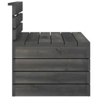 vidaXL Muebles de jardín de palets 2 piezas madera de pino gris oscuro - details 3