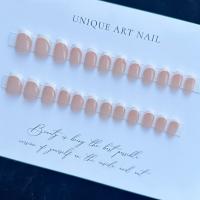Uñas Postizas Cortas Y Minimalistas 24 PCs Con 1 Pegamento De Uñas Y 1 Linterna De Uñas Material De Acrílico Originales De China - details 4