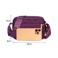 Nueva Moda Bolso De Hombro Para Mujer En Nylon Con Bordado Cierre De Cremallera Casual Bolso Cuadrado De Mujer Con Estilo - details 1