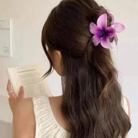 Pinza Para El Cabello De Acrílico Grande Con Diseño De Flor Gradient Para Mujeres Accesorio De Moda De Barretta Estilo Caracol Decorativo Para Fiestas Y Uso Diario - details 2