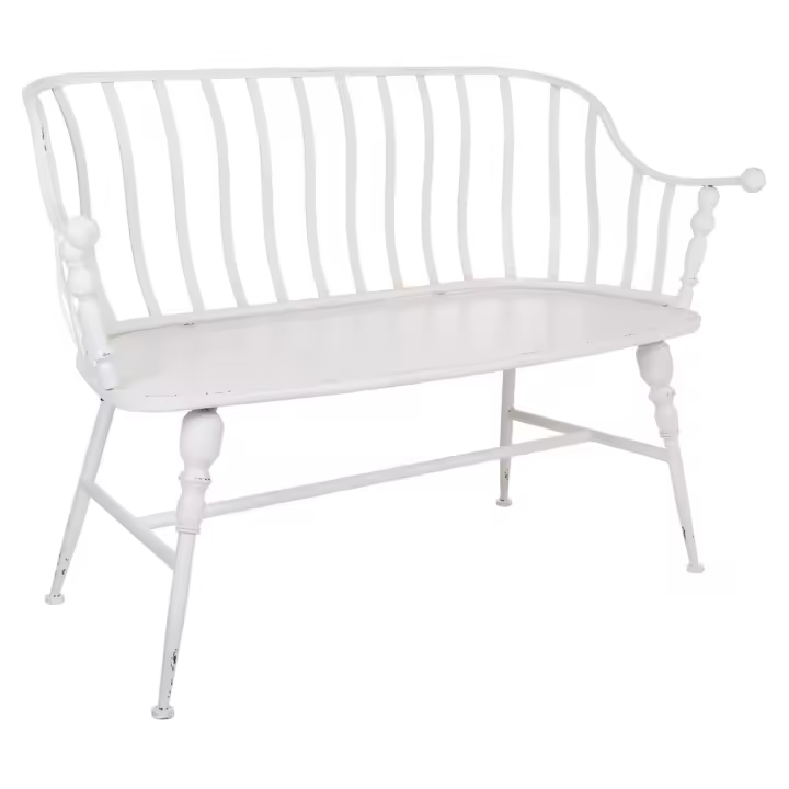 WANDERLUST DECO Banco de Metal para Exterior Resistente 128x53x86h Cm - 1