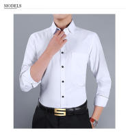 Camisa De Encaje De Algodón Y Poliéster Para Hombre Talla 9XL 48 Longitud De Manga Completa Estilo Slim Fit Casual Social Negocios Formales Color Sólido - details 1