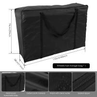 Bolsa De Viaje Para Ruedas Y Silla De Ruedas De Tela Oxford Impermeable Y Resistente Al Desgaste Bolsa Plegable Para Carro De Mano Compatible Con Roolator - details 4