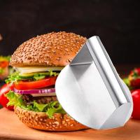 Prensa para hamburguesas de acero inoxidable para deliciosas hamburguesas, hamburguesas, barbacoas, parrilla plana, diámetro de 5,5 pulgadas - details 2