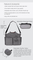 Bolsa de pañales para bebé, hospital para mujeres embarazadas, bolsa para enfermera recién nacida, bolsa impermeable adecuada para madres y bebés para viajar - details 20