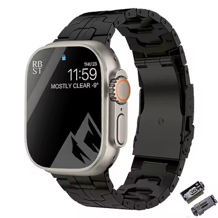 Lujo Correa de Titanio Para Apple Reloj Ultra 49mm Banda 45mm 44mm 41mm 3 - 1