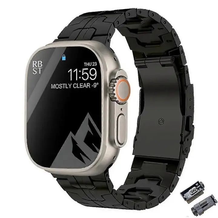 Lujo Correa de Titanio Para Apple Reloj Ultra 49mm Banda 45mm 44mm 41mm 3 - 1
