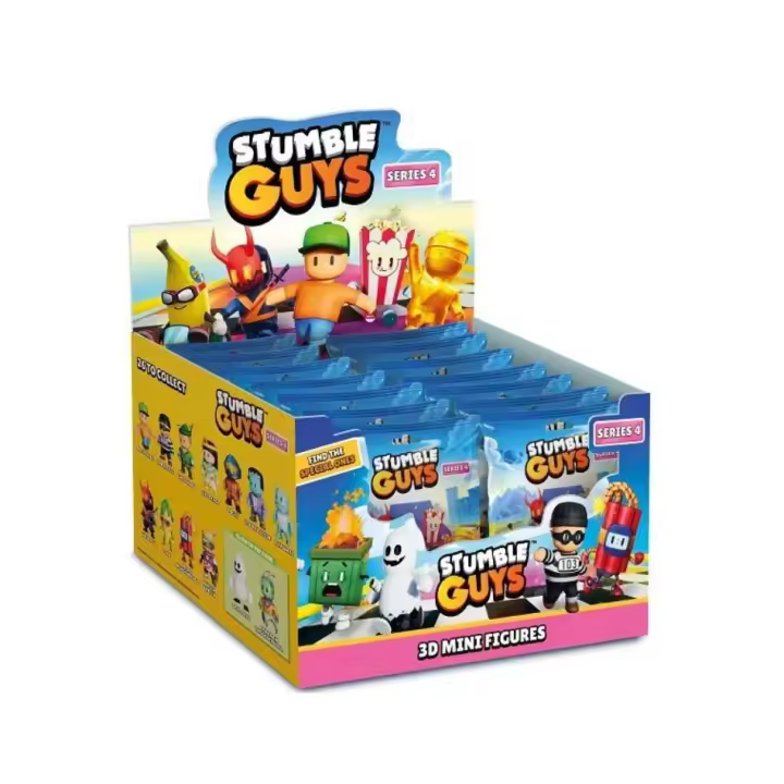 Panini Stumble Guys Figurine serie 4  oficial y original, Piezas Mini 3D Conjunto De Figuras Stumble Guys Con Tarjetas, Juguetes Realistas Para Chicos Colección De Juguetes Stumble Chicos De Acción De PVC, Decoración De Fiesta - 1