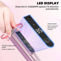 Máquina De Uñas Eléctrica Recargable USB 35000RPM Con Pantalla LED Para Esmalte De Gel Y Manicura Sin Cable Kit De Herramientas De Manicura - details 4