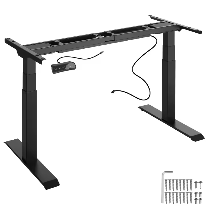 Tectake - Estructura para mesa Denis 110-190 x 68 x 58-123 cm  Eléctrica y ajustable en altura sin escalonamientos  Anchura variable  Motores silenciosos y de gran potencia en el armazón - 1