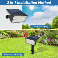 Lámpara Solar Exterior IP65 49LEDs 1pc Luz De Jardín Solar 3000K/6000K Farol Solar Para Pared Control Remoto Dimmer Incluido - details 13