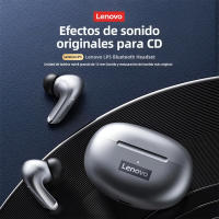 Lenovo auriculares inalámbricos LP5 Bluetooth originales, cascos deportivos impermeables, para juegos, compatible con todos los teléfonos móviles (Grises) - details 1