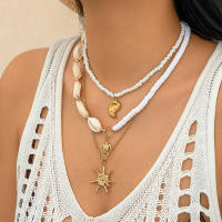 IngeSight.Z Conjunto De 3 Collares De Lujo Con Colgante De Tortuga Y Concha Para Mujer Estilo Clásico De Verano Joyería De Playa - details 1