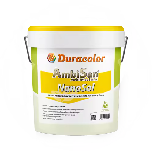 PD DURACOLOR Ambisan Nanosol - Pintura Fotocatalítica Blanca Mate para Exteriores E Interiores - Elimina Contaminantes y Olores - 1