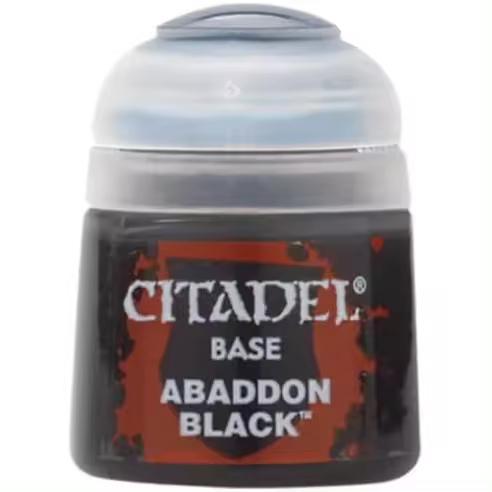 Bote de pintura Citadel - Base Abaddon Black - Warhammer 21-25 - 1
