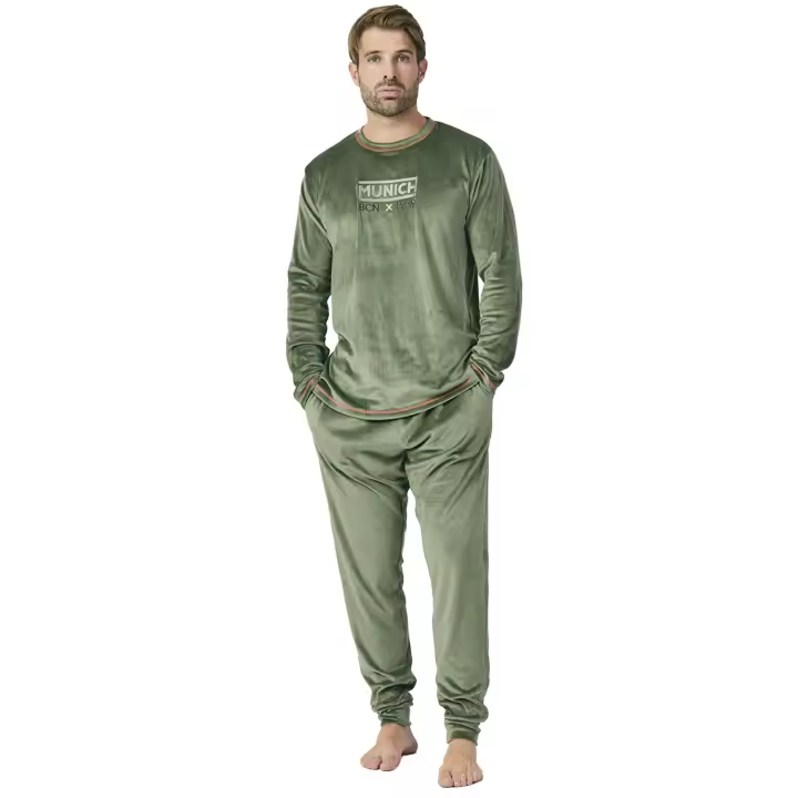 Munich-Pijama Terciopelo Manga Larga MU3 para Hombre - 1