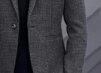 Traje Casual Grueso Para Hombre Estilo Coreano De Moda Abrigo Occidental Slim Ajustado Traje De Otoño E Invierno Con Cierre Simple - details 14