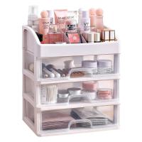 Estuche de plástico para maquillaje, caja contenedora de joyería, organizador de maquillaje, cajones, caja de almacenamiento de cosméticos, soporte para brochas de maquillaje - details 1