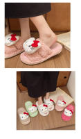 Sanrio Anime Tenis De Piel De Hello Kitty Para Niñas Dibujos Animados Derivados Productos Adorables Calienta Y Antideslizante Para Interiores Regalos - details 5