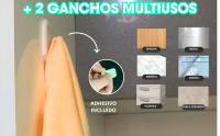 3 Ganchos Adhesivos para Pared Colgador de Escobas y Fregonas mas 4 Colgadores Adhesivos Resistentes - Ganchos Adhesivos Pared - Accesorios Cocina y Organizador Limpieza - Cuelga Escobas Pared - details 1