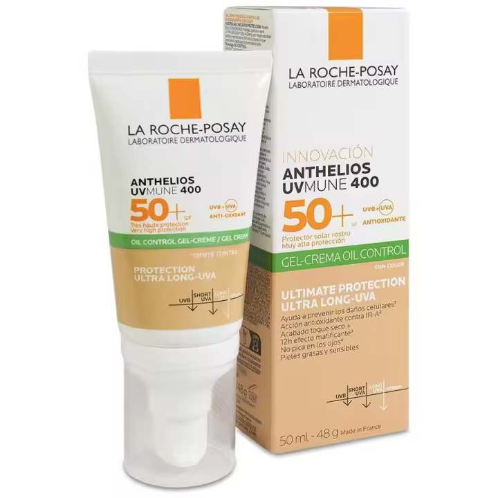 La Roche-Posay Anthelios Uvmune 400 Oil Control Gel-Crema Spf50+ Con Color 50Ml - 1