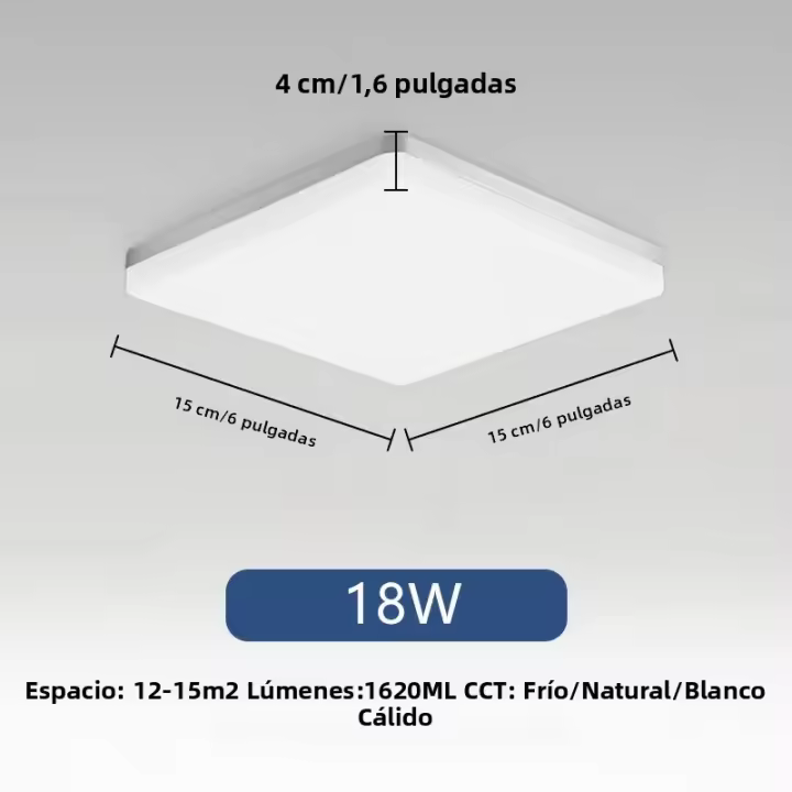 Luz De Techo Cuadrada LED Moderna 110V-220V Para Hogar Lámpara De Techo Para Cocina Sala De Estar Dormitorio Iluminación - 1