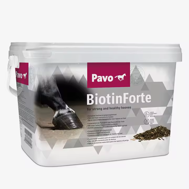Suplemento para caballos PAVO BIOTINFORTE cubo de 3 kg - 1