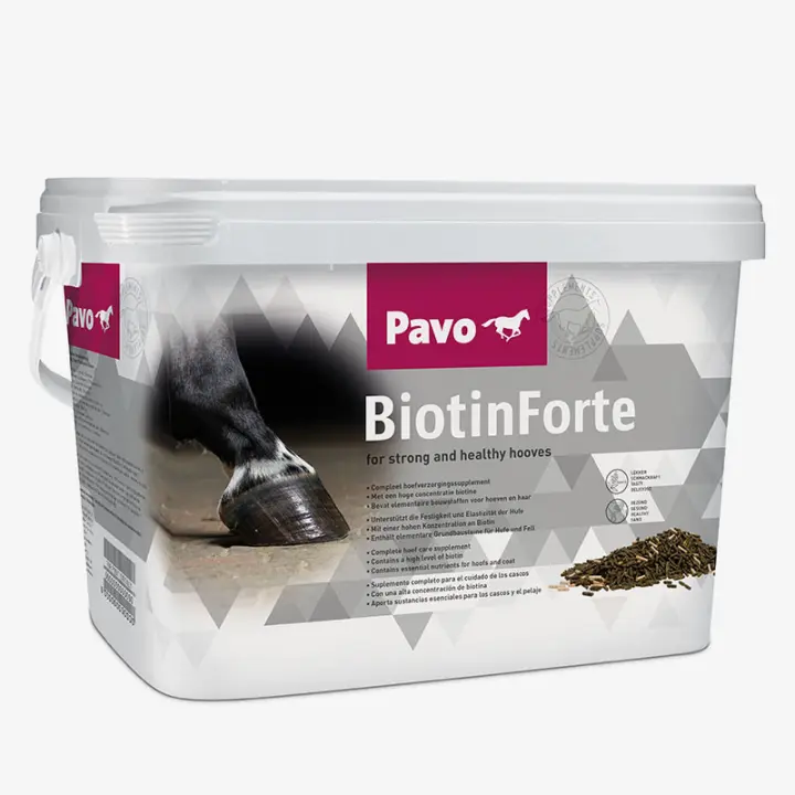 Suplemento para caballos PAVO BIOTINFORTE cubo de 3 kg - 1