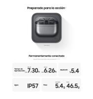 Samsung Galaxy Buds3 Pro SM-R630 Auriculares inalámbricos, Galaxy AI, Adaptive EQ/Adaptive ANC, Sonido envolvente de alta fidelidad, Hi-Fi, Conversación traducida en tiempo real, Bluetooth v5.4, Audio 360, IP57 - details 21