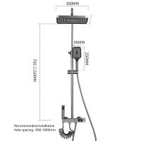 Columna de Ducha Termostática Juego de cabezal de ducha, baño doméstico, ducha a presión, ducha de lluvia, cabezal de ducha grande - details 10