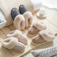 Zapatillas De Casa Para Hombres Y Mujeres Invierno Antideslizantes De Plush Cálido Con Suela Gruesa Zapatos De Piso Cómodos Y Talla Verdadera - details 2