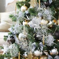 10/30PCS Pino Blanco Artificiales Navidad Adornos De Árbol De Navidad DIY Coronas De Navidad Decoración De Jardín Plantas Suministro De Decoración Año Nuevo - details 3