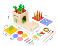 Caja De Monedas De Madera Montessori Para Niños Juguete Sensorial De Doble Cajón De Formas Y Colores Regalo Para Bebés Educativo Y Divertido - details 32
