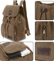 Mochilas de Lona a la moda, Bolso casual para Ofertas al Aire Libre, mochila Deportiva, senderismo, Viajes, Bolsa multiusos, Verde, Mochilas de mochila - details 2