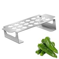 Soporte De Hierro Acero Inoxidable Para Pimienta Y Pollo Piernas Alas BBQ Herramienta Con Barras De Soporte Inferior Para Asado Al Carbón - details 21