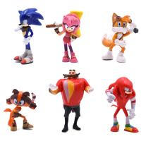 Nuevo Set De 6 Figuras Pequeñas De Sonic Mini Juguete De PVC Características De Echidna Sombrilla Y Cola Para Niños Regalo De Cumpleaños Modelo De Animal 5-6cm - details 6