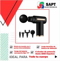 Mini Pistola de Masaje Corporal 2025 con Carga USB-C | 4 Cabezales para Cuello, Espalda y Hombros digivolt - details 1