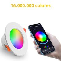 Lámpara De Techo Revestida Con LED 10W Bluetooth Control Remoto Por Alexa Y Google Home Luz Cambiante RGB Ajustable Para Sala De Comedor Material De Aluminio - details 1