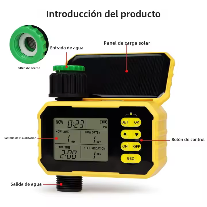 Controlador De Riego Solar Con WiFi Timer Automático Para Jardín Y Césped 1/2 Zona Sistema De Riego Inteligente Para Plantas En Macetas Y Granjas - 1
