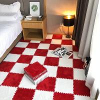 16PCS Alfombra De Piso Interconectada De Espuma De Peluche 30x30cm Alfombra De Moda Suave Para El Hogar Alfombras De Área Cuadradas - details 12