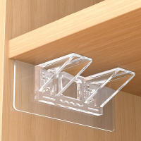 Soporte Adhesivo Para Estante 1PC Pegatinas Para Cocina Dormitorio Armario Soporte De Clip Para Muro Adhesivo Bracket Holder - details 0