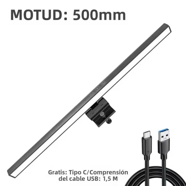 Lámpara De Escritorio LED Barra De Luz Para Monitor De PC Luz De Lectura USB Iluminación Sin Escala Ajustable Soporte Para Colgar - 1