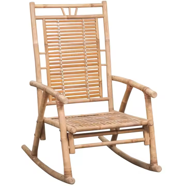 Silla mecedora con el Bambú - 1