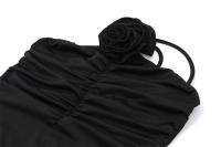 Vestido Largo Elegante De Hombros Descubiertos Con Aros Candyhot Vestido Bodycon Para Fiesta Club Ajustado a La Cintura Para Mujer Vestido De Noche - details 10