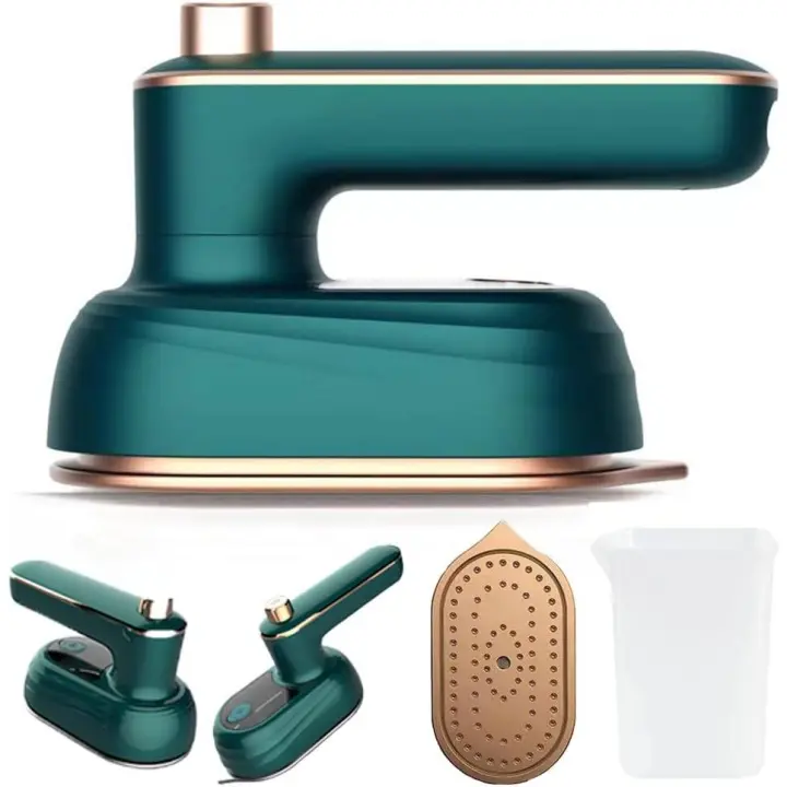 Mini Plancha de Viaje, Micro Portátil Plancha Vertical Vapor Cepillo de vapor/Planchas de Ropa Viaje Portatil 2 en 1, Elimina Arrugas, Olores y Desinfectar, Bbueno para el Hogar y los Viajes - 1