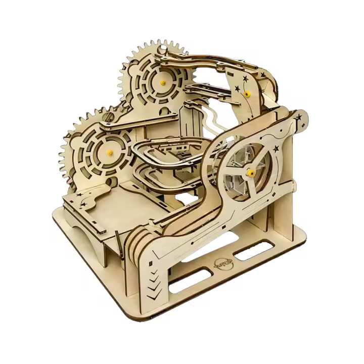 DAM. Maqueta de Madera 3D, con movimiento mecánico diseño de Bolas Orbitales Dinámicas. 96 piezas. 16x16x16cm. - 1