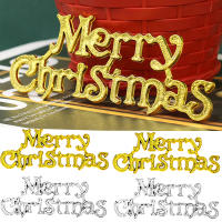 Colgante De Navidad Con Logo Árbol De Navidad Decoración De Letras Inglesas Doradas 3D Colgante De Plástico Para Adornos Navideños - details 0