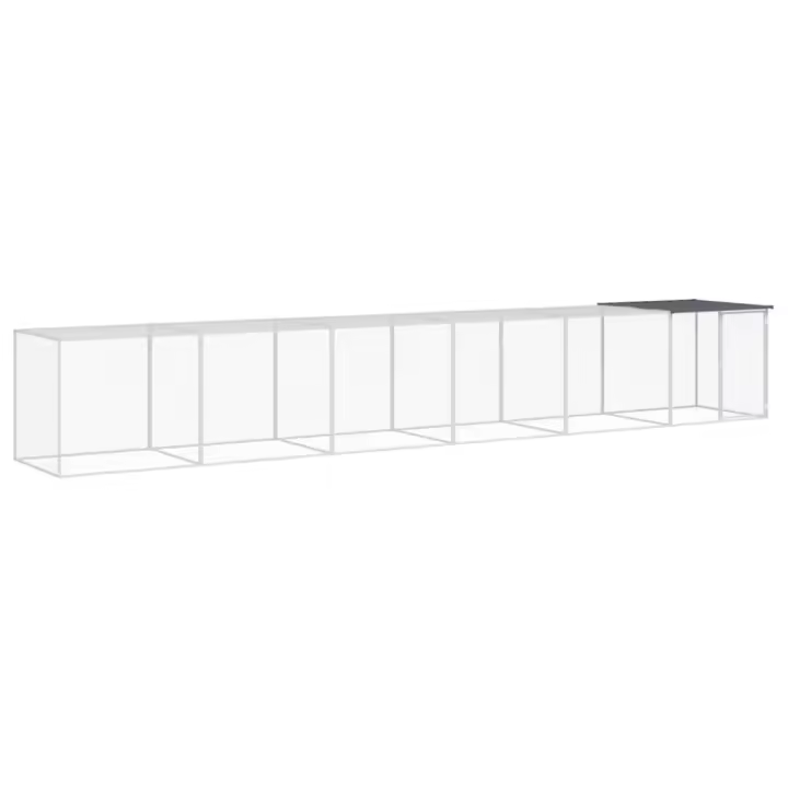 vidaXL Gallinero con Techo Jaula de Gallinas Caseta Acero Galvanizado Color Antracita,  Gris claro, y mas - 1