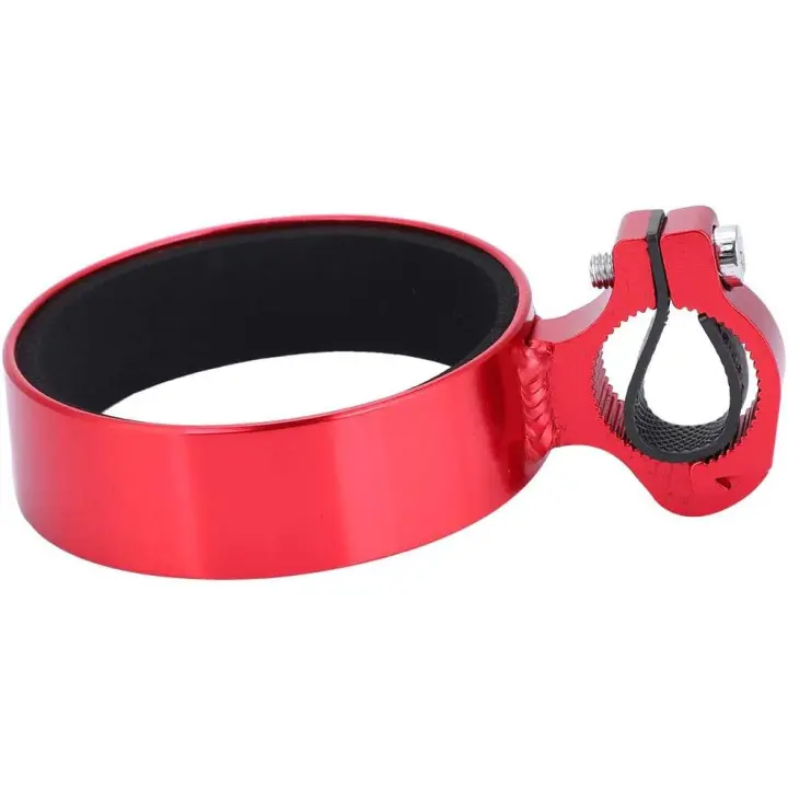 Portavascos para manillar de Bicicleta, de aleacion de Aluminio, soporte para botella de Agua para Bicicleta, soporte para Taza de Te y Café, encendedor para Cycling, color Rojo - 1